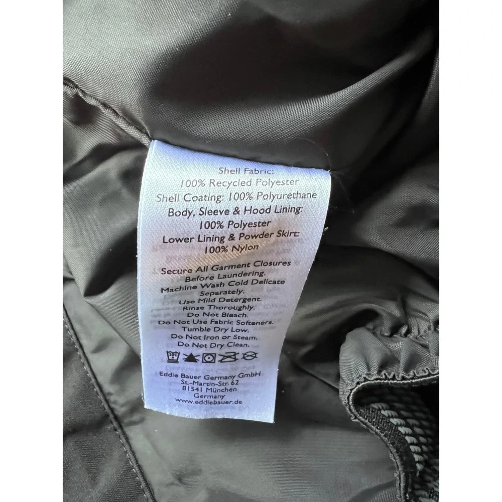 Eddie Bauer Mens L Black Hooded‎ Weatheredge Jacket